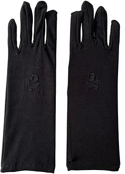 Muslim Wear Hijab Gloves for Women & Girls | Soft Stretchable Fabric | Black Islamic Hand Gloves ( Black, 1 Pair)